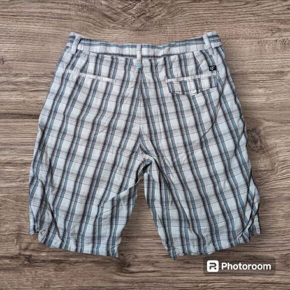 Vans Blue Checked Shorts - Picture 2 of 5